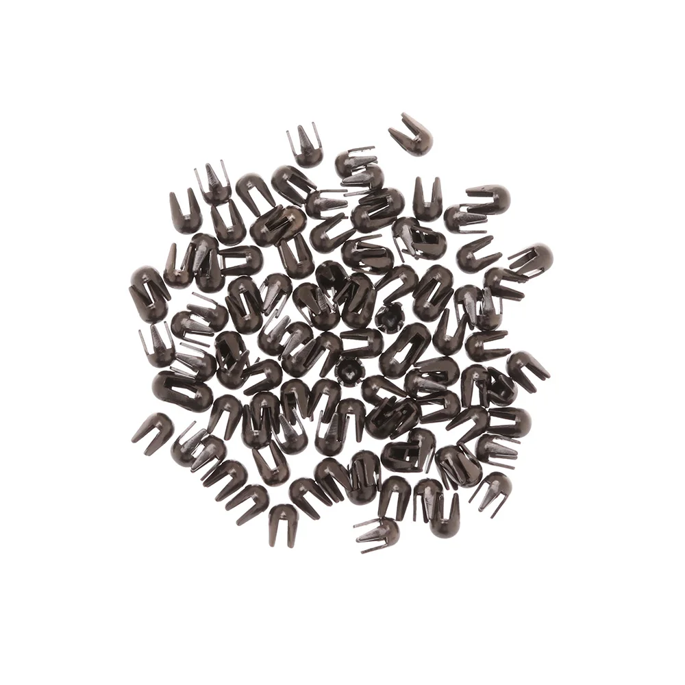 100 Pcs/Pack 2mm Mini Buckle Round Bead Claw Hammer Super Small Metal Buckles DIY Doll Clothes Buckle Doll Accessories plush doll accessories doll clothes accessories doll accessories