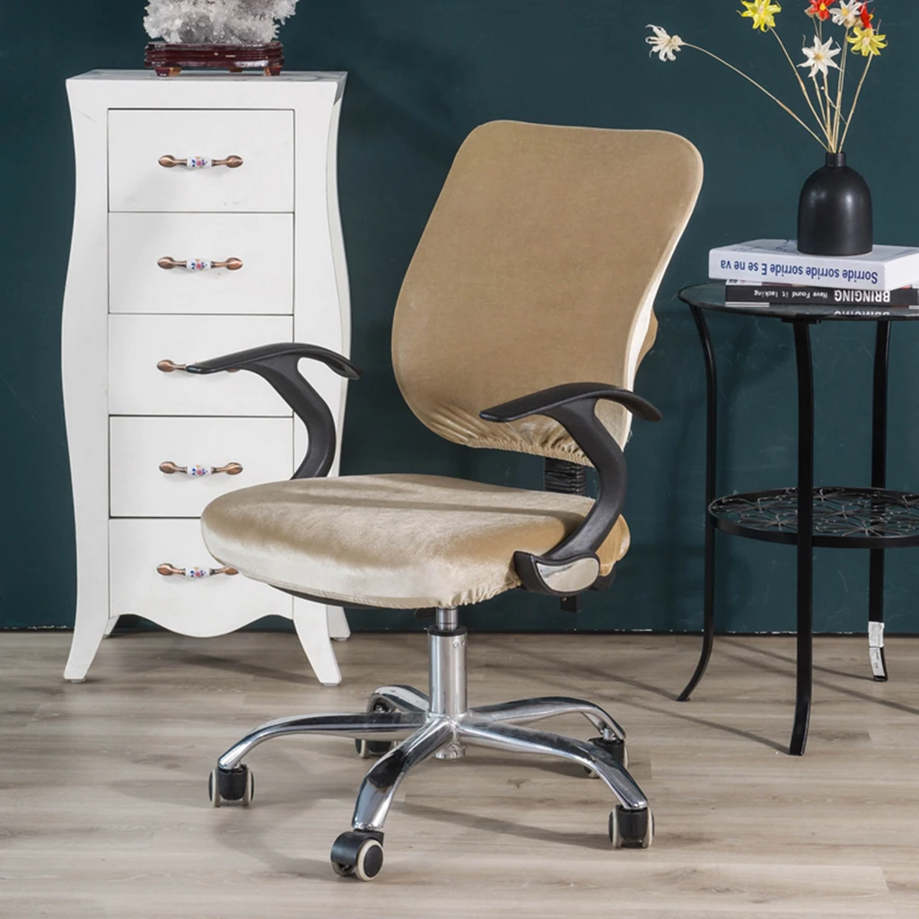 Stretch Removable Velvet Dining Chair Slipcover Seating Cover Protectors Velvet Chair Covers Seat Cushion Protector Home Decor