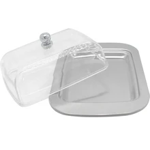 Горячая нержавеющая сталь масло блюдо коробка контейнер для хранения сыра держатель с крышкой LSF