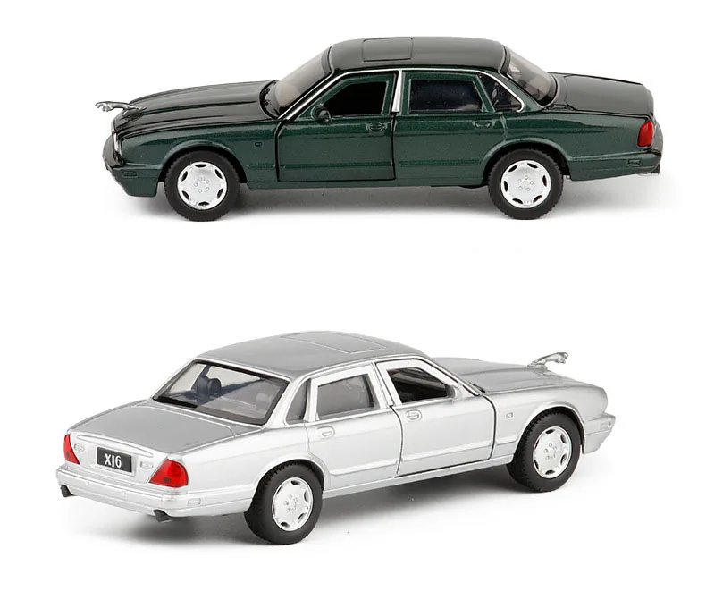 1/36 04 XJ6 Моделирование игрушечных транспортных средств Сплав Вытяните назад мини-автомобиль Реплика авторизованные оригинальные фабричные модельные игрушки, коллекционные