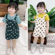 Стиль; джинсовые комбинезоны для мальчиков и девочек; сезон весна-лето; модные детские штаны; 1-6 лет; PP668