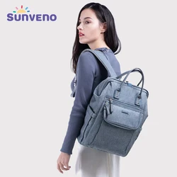 Sunveno mochila para pañales de gran capacidad, Kits de bolsa de pañales impermeables, mochila de viaje de maternidad, bolso de lactancia