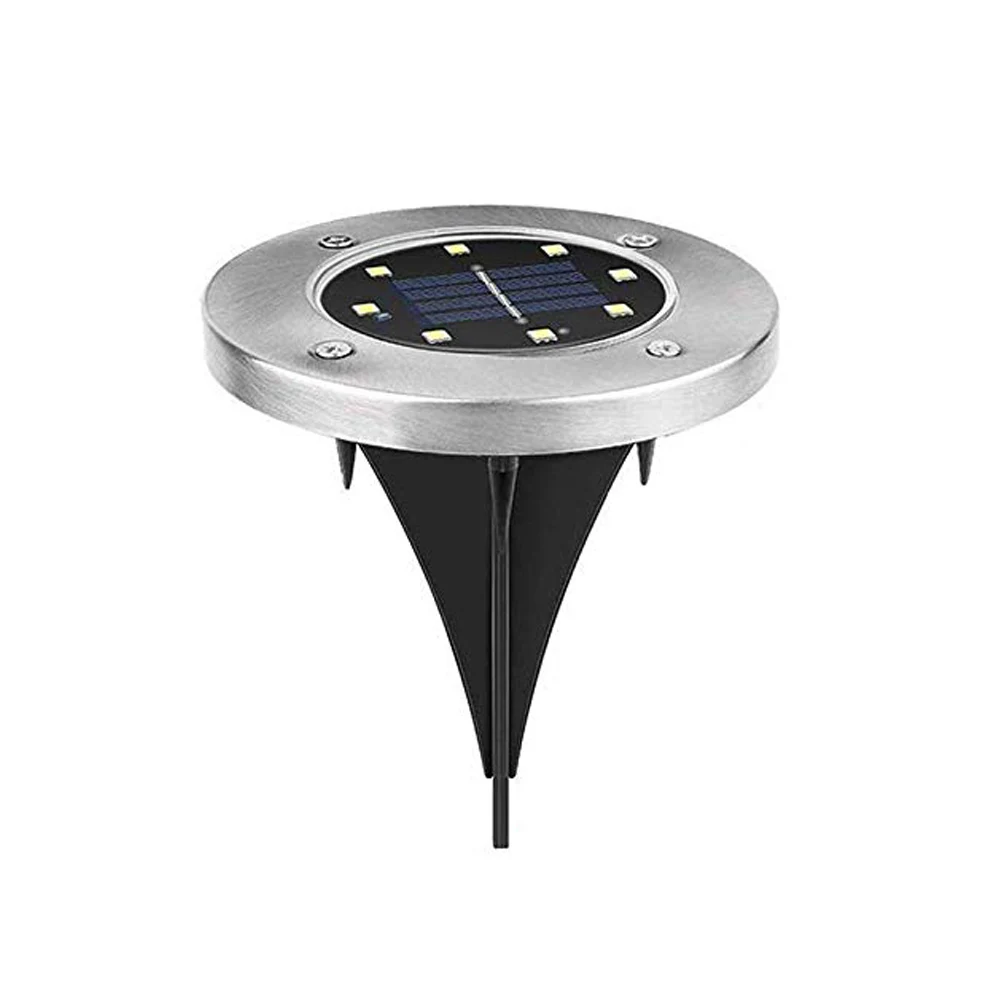Disk Lights 8 LED Garden Decking Security Street Buried Light Durable IP65 Waterproof Outdoor Home Ground Lamp Path Way Gutter