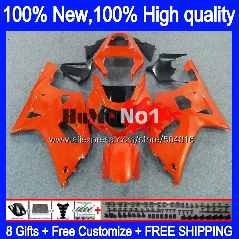 Средства ухода за кожей для SUZUKI GSXR 600 750 CC GSXR600 2001 2002 2003 14MC. 72 GSXR750 GSX-R600 01 03 GSXR-600 K1 01 02 03 обтекатель все оранжевый - Цвет: No. 1