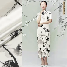 118 см Широкий шелк стрейч атласная ткань 19 мм цифровой струйный китайский шелк ткань стрейч спандекс ткань оптом шелковая ткань