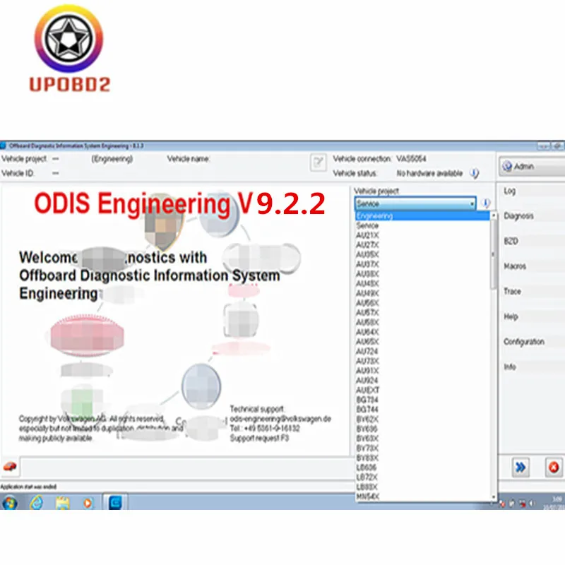 Новое программное обеспечение для диагностики ODIS Engineering V9.2.2 / V5.1.6 + лицензия на 5054A