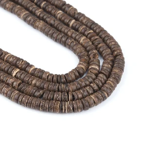DoreenBeads винтажный коричневый кокосовый скорлупа Rondelle Свободные бусы Сделай Сам изготовление браслетов ожерелье модное ювелирное изделие 8 мм, 40 см, 4 нити - изображение