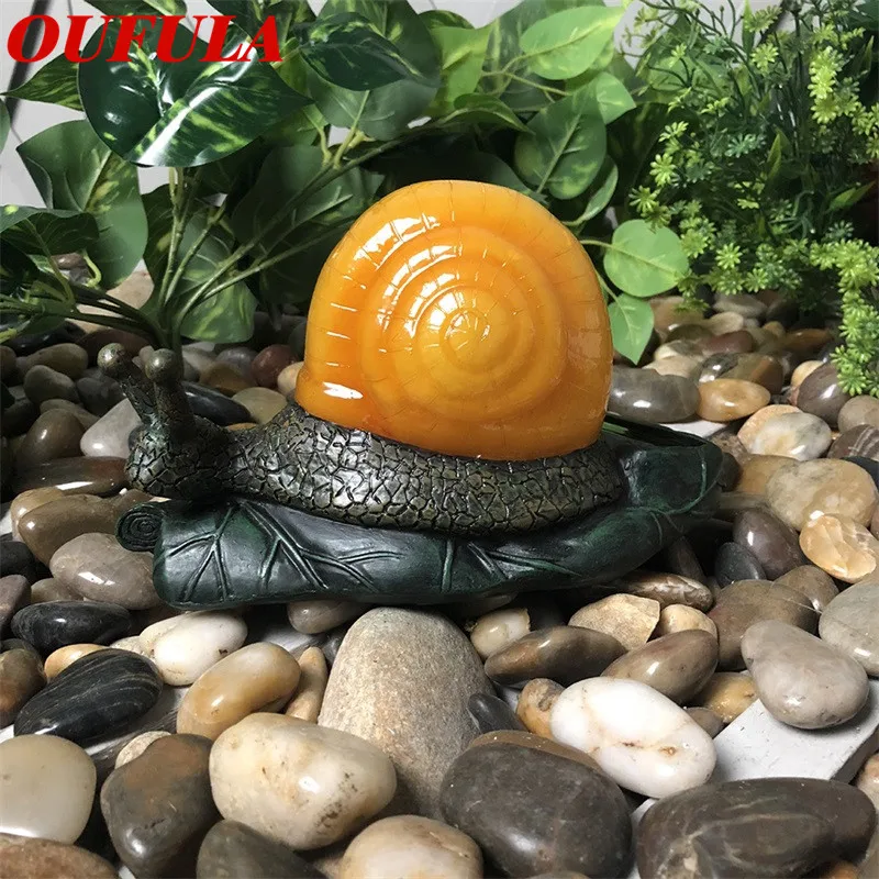 

OUFULA Solar Lawn Light LED Snail Turtle Resin Crafts Creative Home Garden Courtyard