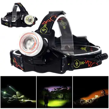 

Zoomable T6 2 LED 5000 Lumen USB Headlamp 4 Modes 18650 AA Flashlight Outdoor Light Torch Light Head Lamp Camping Light