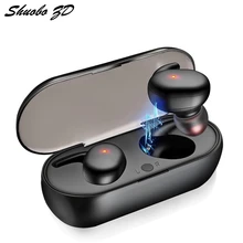 TWS наушники Bluetooth 5,0 беспроводные наушники спортивные наушники 3D стерео звук вкладыши с портативным микрофоном и зарядным устройством