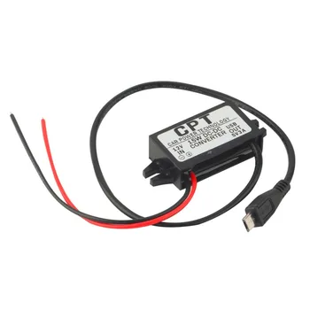 

1pc High Quality Car Charger DC Converter Module 12V To 5V 3A 15W with Micro USB Cable Newest