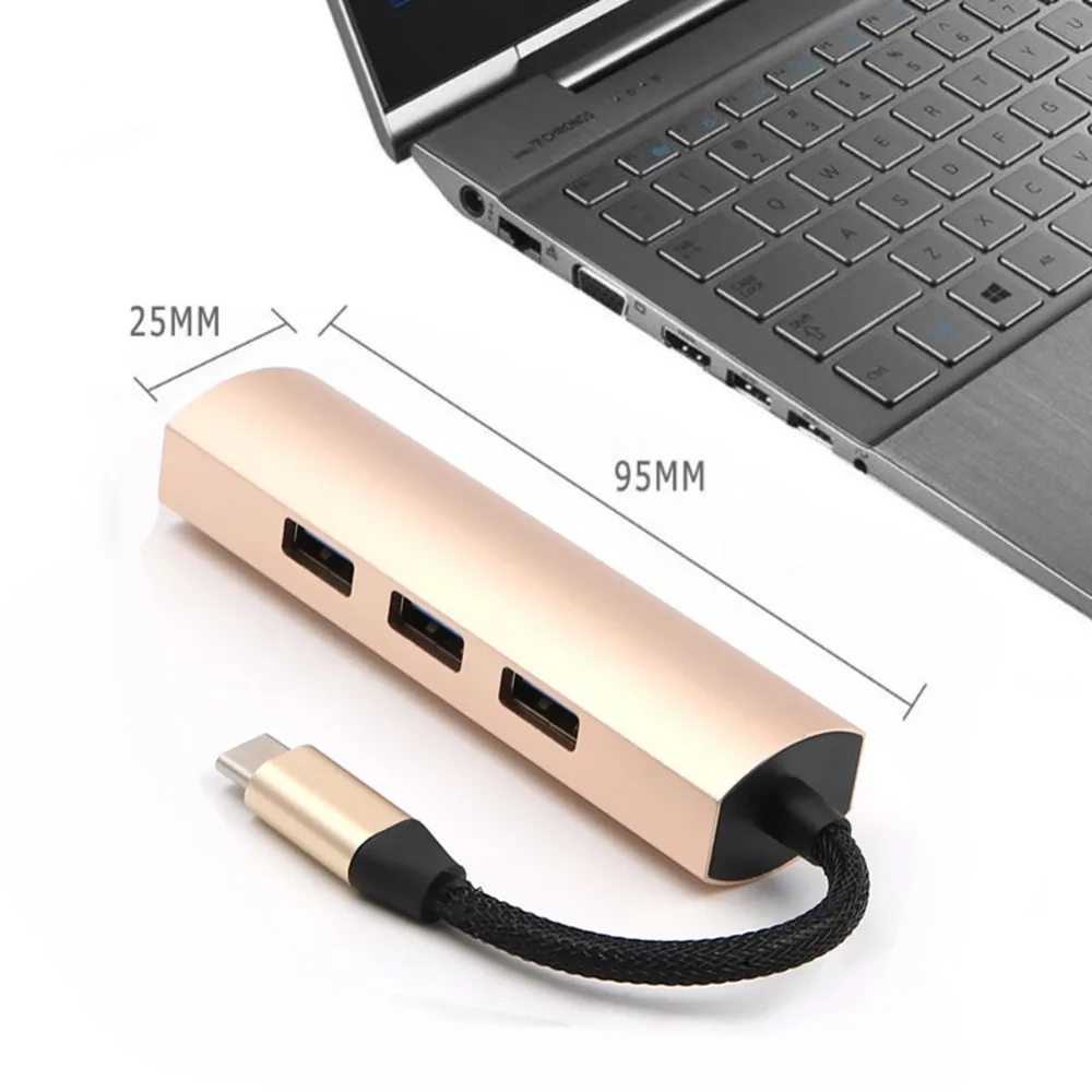 4 порта алюминиевый usb-концентратор USB 3,0/type C сплиттер USB-C адаптер для Macbook Pro Air Surface pro 6 huawei matebook Hub высокая скорость