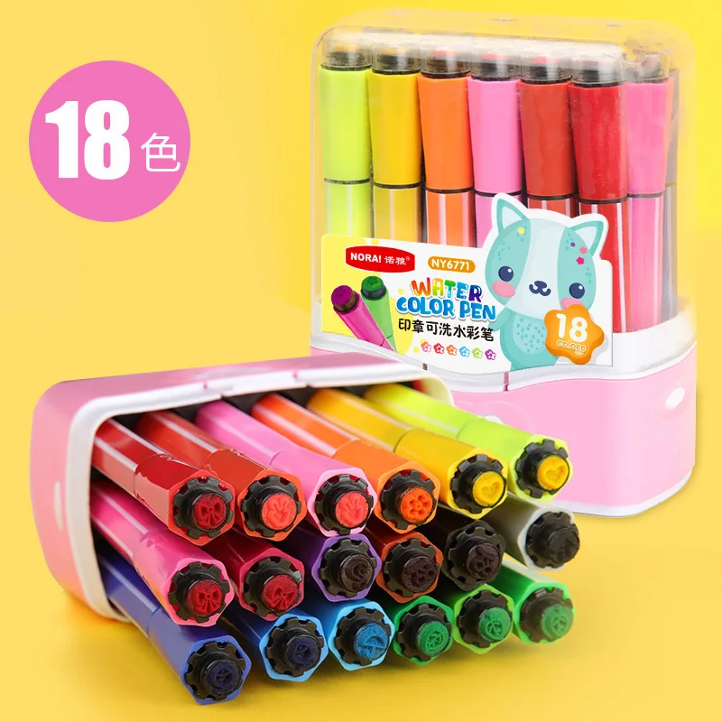 Deli 12/18/24/36 Colors Washable colored Pen painting Markers