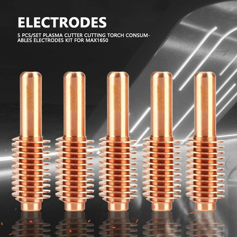 100A 220037 плазменной резки фонарь расходные материалы комплект электродов для MAX1650 5-pk