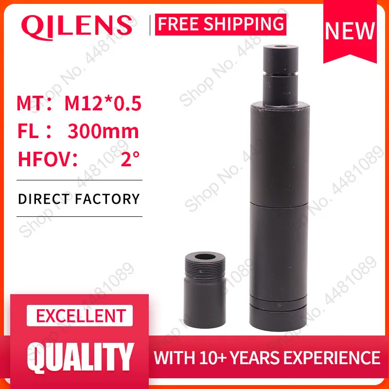 Qilens 300mm Cctv Camera Lens 1/3" Image Format Long Viewing Distance