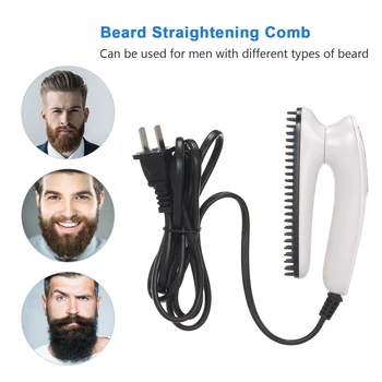 

Electric Hair Straightener Beard Straightening Comb Foldable Hair Comb Brush Quick Heated Hairdressing Styling Comb men women
