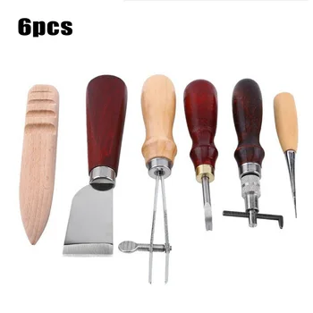 

Edge Cutter Leather Tools Log Awl Groover Set Trimming Cutting Stamping