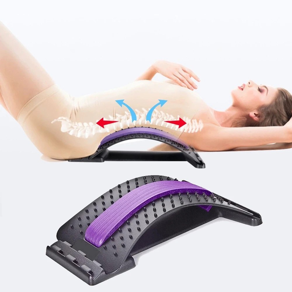 

Back Massager Brancard Fitness Apparatuur Stretch Ontspannen Lendensteun Wervelkolom Pijnbestrijding Chiropractie Dropship