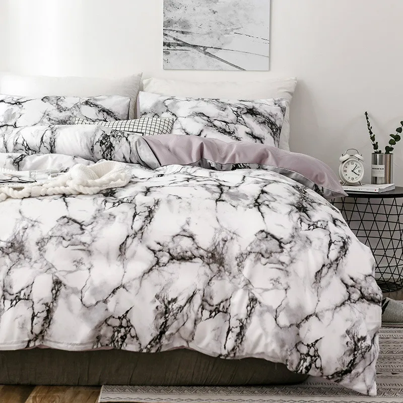 

Marble 3D Pattern Designer Beddings and Bed Sets Twin Double Queen Quilt Duvet Cover Comforter Beding Set Luxury Beddingoutlet