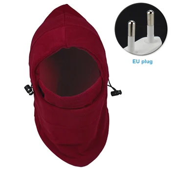 

Multifunctional Keep Warm Electric Outdoor Protective Windproof Solid Heating Cap Adjustable Cycling Portable Double Locking