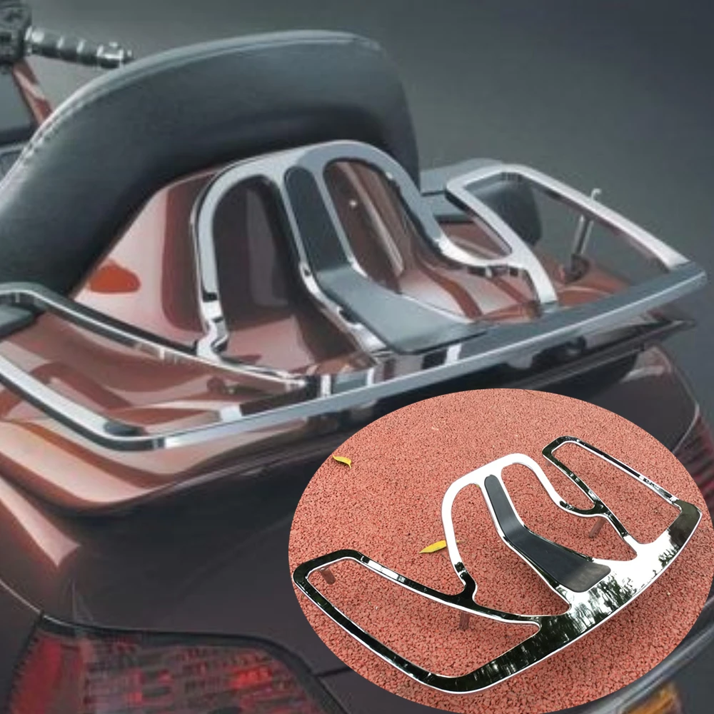 Мотоцикл хромированный багажник багажная стойка алюминиевый для Honda Goldwing GL1800 GL 1800 2001- Мотоциклетные аксессуары