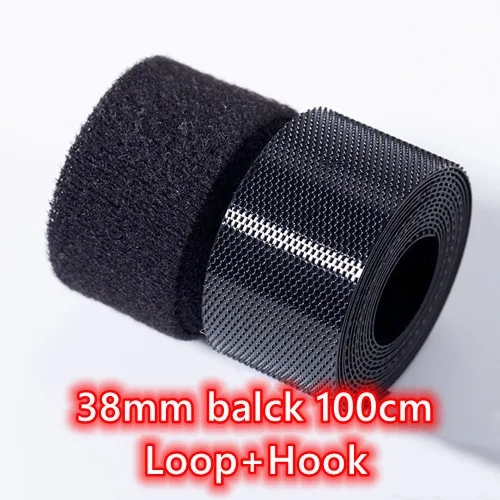 Super Thin Black & White Baby Soft Adhesive Tape for Kids - Hoop and Hook Fastener Sewing Accessories