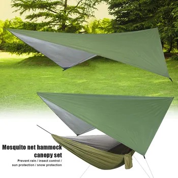 

Outdoor Automatic Quick Open Mosquito Net Hammock Tent With Waterproof Canopy Awning Set Hammock Portable Pop-Up