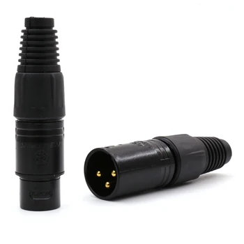 

HIFI 4pcs Neutrik XLR connector, 3 pole male cable connector XLR plug, audio balcnced adapter