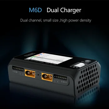 

ToolkitRC M6D 500W 15A DC Dual Channel MINI Smart Charger Discharger For FPV RC Drone