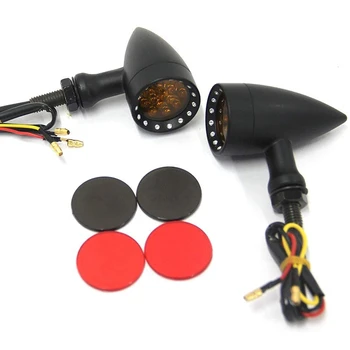 

Motorcycle LED Black Amber Brake Blinker Turn Signal Tail Light for Honda Bobber Cafe