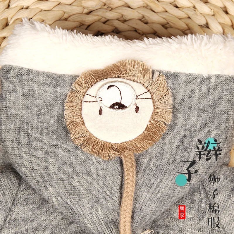 Kawaii Стильные Комбинезоны для собак, теплая зимняя одежда, пижамы для домашних животных, шерстяной комбинезон для собак, кошек, костюм для щенков с капюшоном, одежда для собак