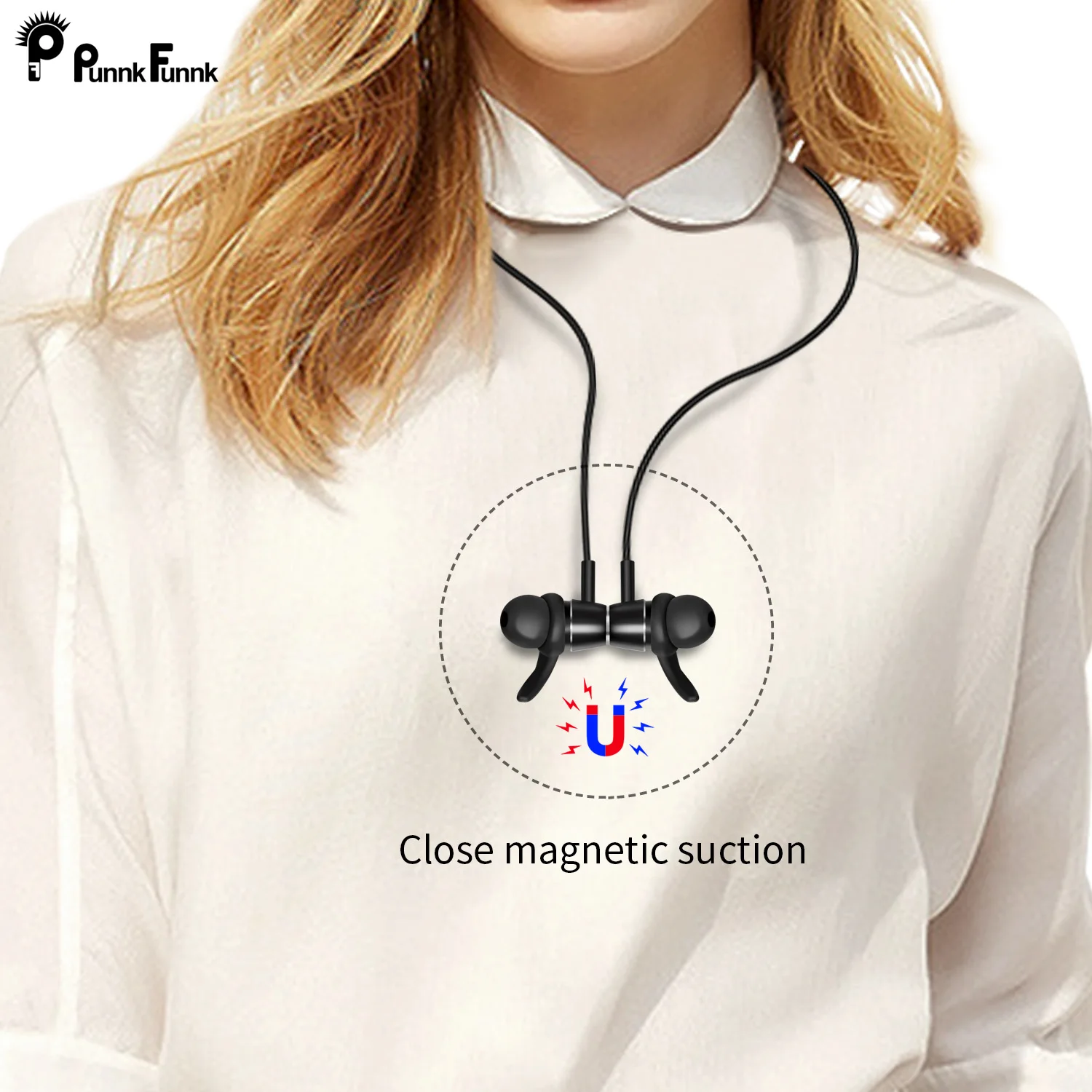PunnkFunnk Bluetooth 5 0 наушники магнитные глубокие басы стерео спортивные для Iphone 6 7 8 X XR XS