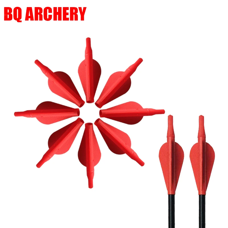 

12Pcs Archery Arrow Plastic Nocks and Arrows Vanes ID 8mm OD 9mm for Compound Bow Crossbow Hunting DIY Accessories