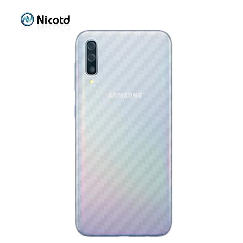 Nicotd 3D углеродное волокно защитная задняя пленка для Samsung Galaxy A50 A10 A20 A30 S7 S7Edge S8 S9 S10