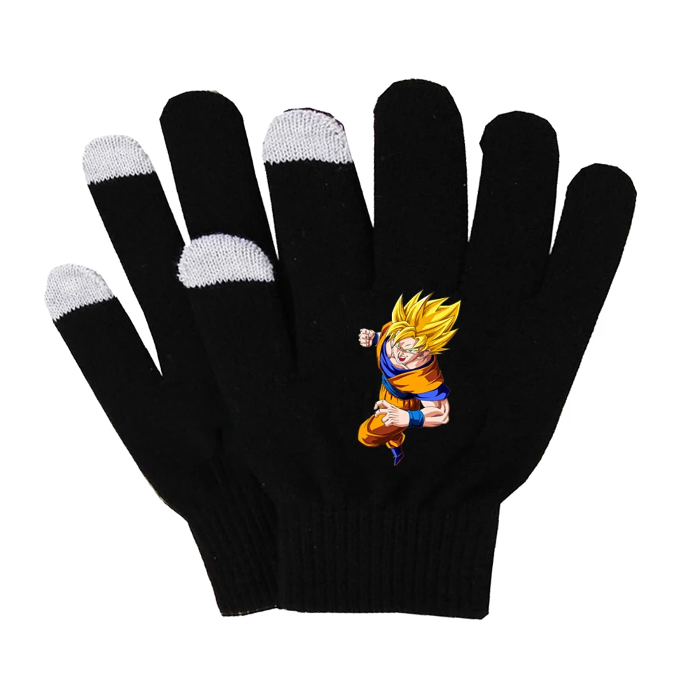 Аниме Дракон перчатки для боулинга плюшевые льняные перчатки зимние мягкие перчатки сенсорный экран смартфон женские перчатки