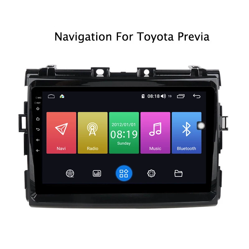 Ectwodvd 9-дюймовый Android 8 1 автомобильный DVD GPS для Toyota Previa 2006-2012 4 Гб ОЗУ 64 ПЗУ CarPlay DSP 4G LTE
