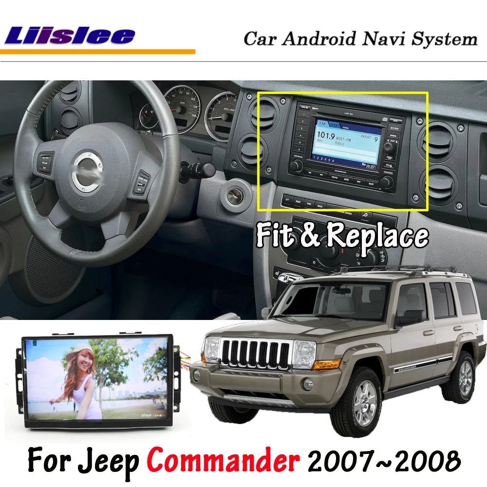 

Liislee Car Android 8.0 For Jeep Commander 2007~2008 Stereo Radio Carplay Screen Video GPS Navigation Multimedia No DVD Player