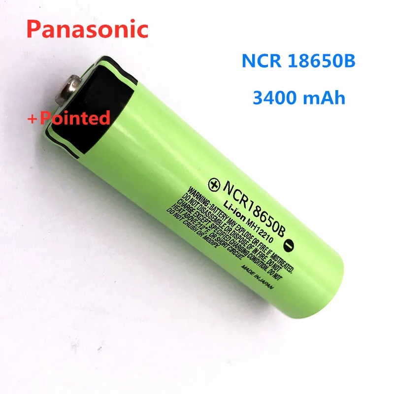 New Panasonic 18650 battery 3.7V 3400mAh ncr18650B rechargeable lithium battery flashlight special battery+ tip