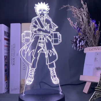 

LED Night Light Bedside 3D Lamp Naruto Uzumaki Led Touch Sensor Color Changing Nightlight for Home Decoration Sasuke Uchiha Kids