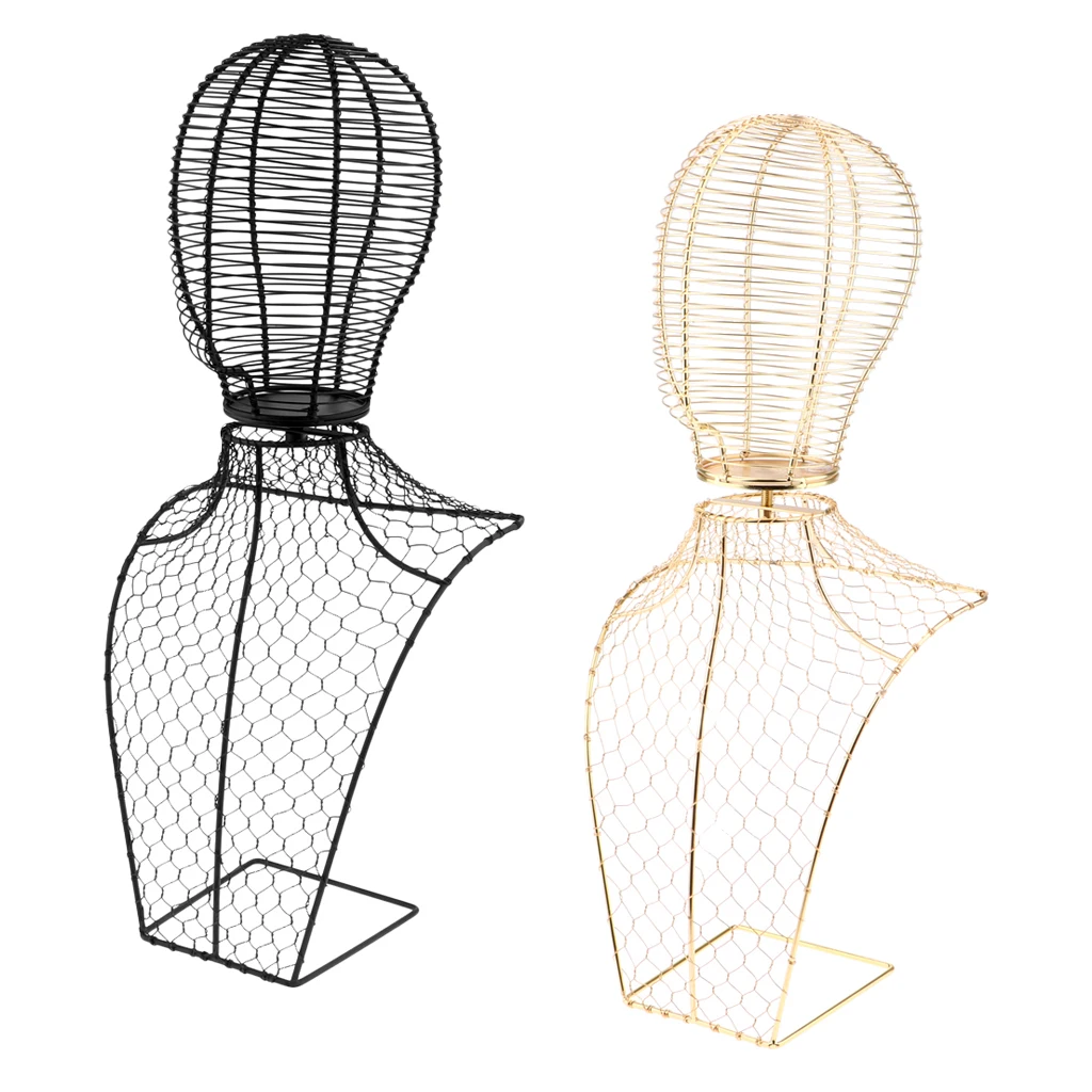 Metal Display Stand Mannequin Head And Half of Body Part For Displaying Sports Cap/Travel Hats/Beach Hat/Scarfs