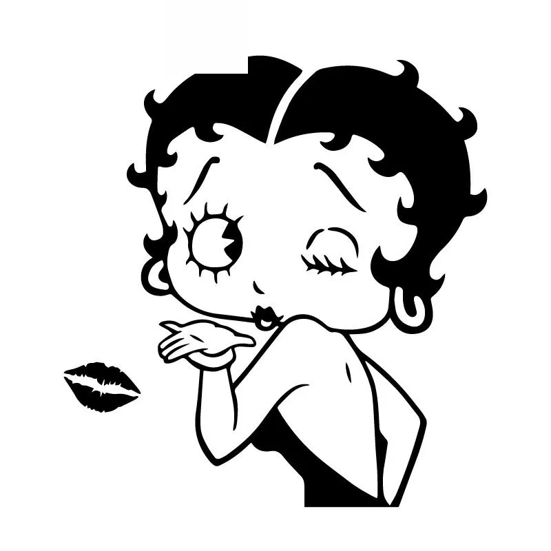 Betty Doll стикер для автомобиля девушка Губы Поцелуй креативный художественный