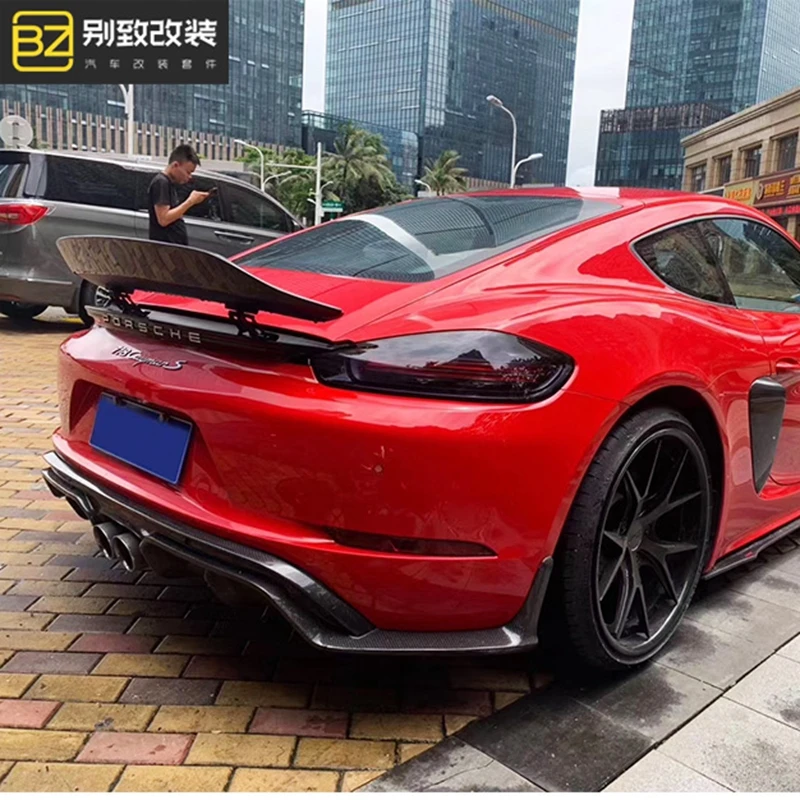 

Car Styling Carbon Fiber Rear Trunk Spoiler Wing For Porsche Cayman 718 Spoiler 2016 2017 2018 2019 2020