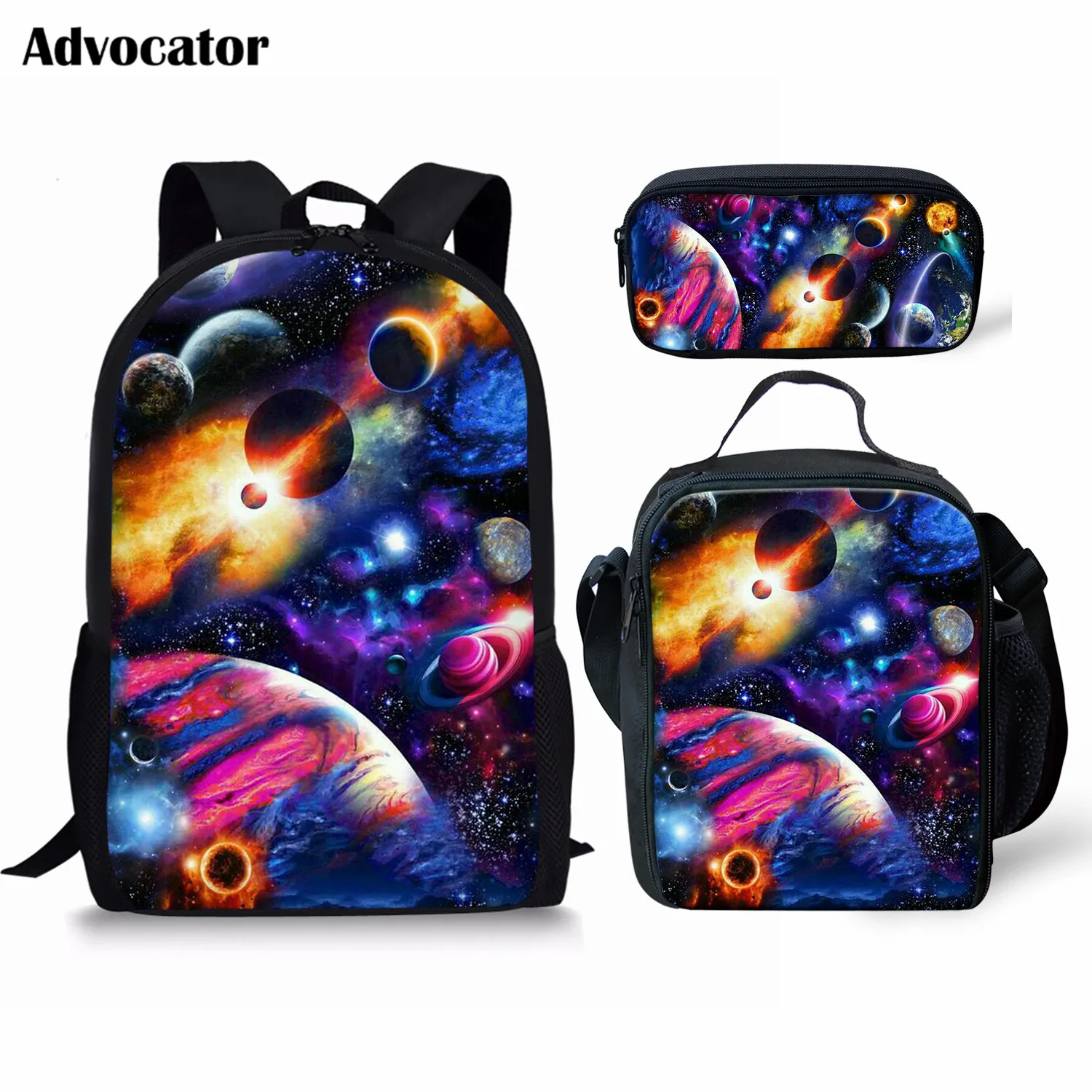 ALP974CGK Защитник 3 шт./компл. Космос Звезды Galaxy Printing школьная сумка для мальчиков-подростков; детские школьные рюкзак Mochila школьная сумка для детей героя из мультфильма - Цвет: ALP974CGK