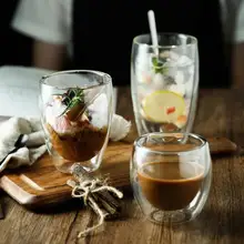 Креативная стеклянная чашка кофейные кружки теплоизоляция посуда для напитков чашка для сока чашки для молока кофе чашка для вина пива стеклянные чашки