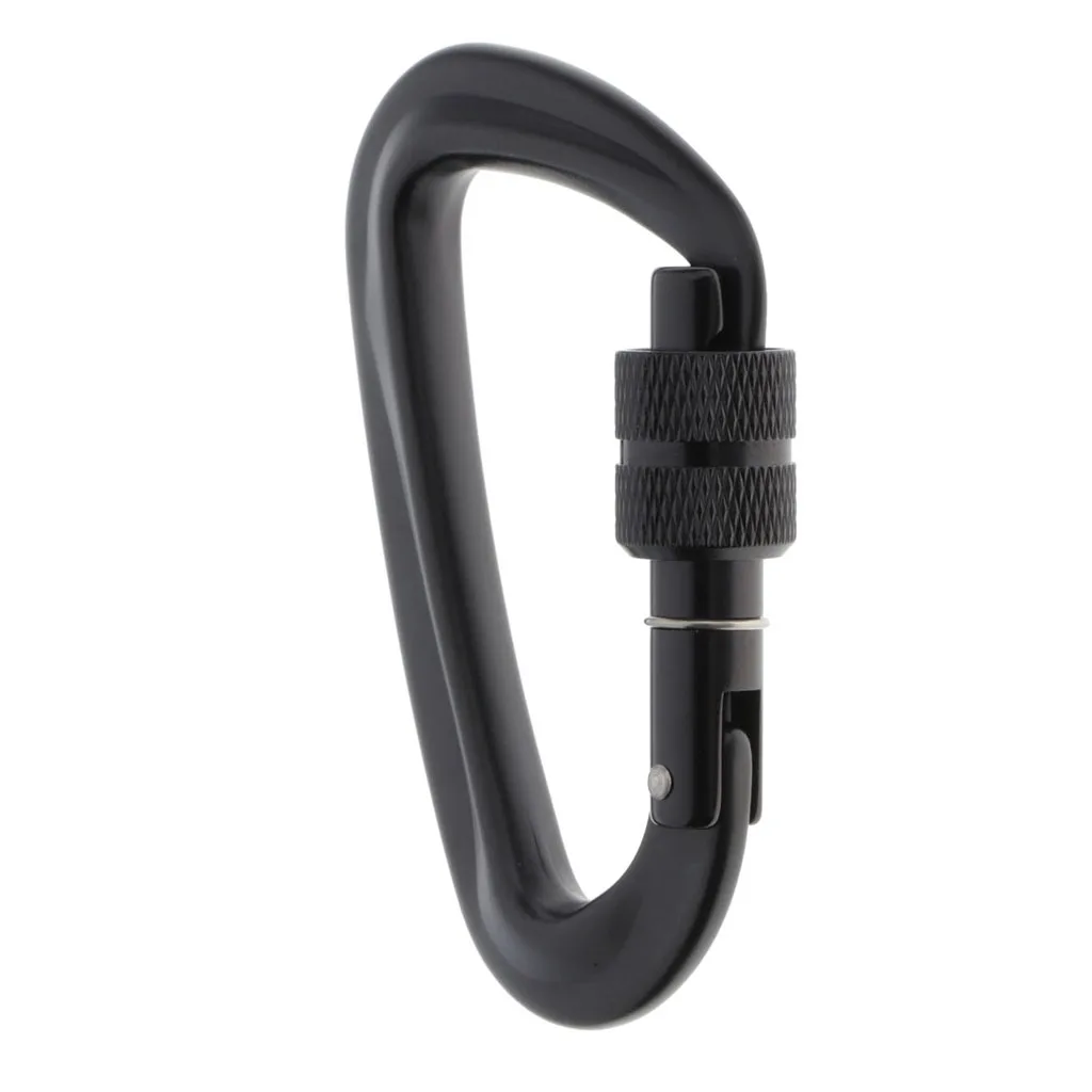 Замок Carabiners-12KN алюминиевые винтовые ворота Блокировка Поворотный замок карабины-легкий зажим-карабин для гамака кемпинга