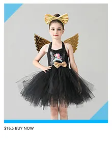 Girls Sequin Unicorn Tutu Dress Kids Black Pony Unicorn Halloween Birthday Party Costume Little Child Unicorn Dress Up Clothing (2)_副本