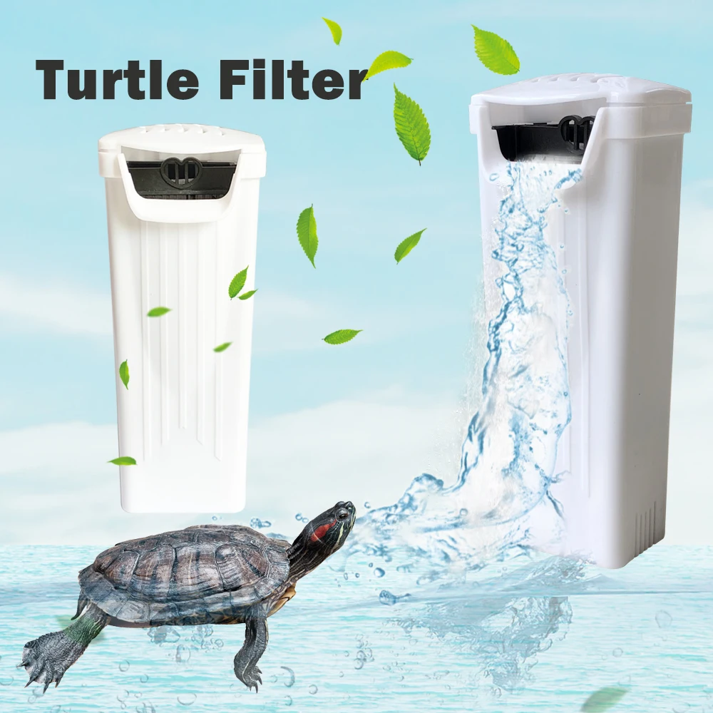 Acuario para tortuga bomba filtro de agua, tanque de peces bajo en cascada, filtro de bomba de oxígeno para Tortuga, suministros para reptiles 3,5 w 280L/H