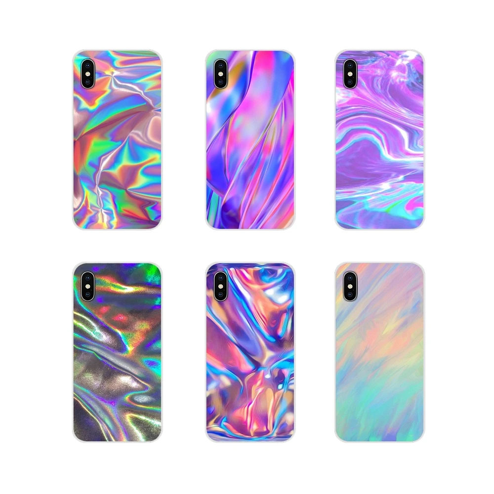 Для Apple iPhone X XR XS 11Pro MAX 4S 5S 5C SE 6S 7 8 Plus ipod 5 6 Радуга Радужный голографический чехол для