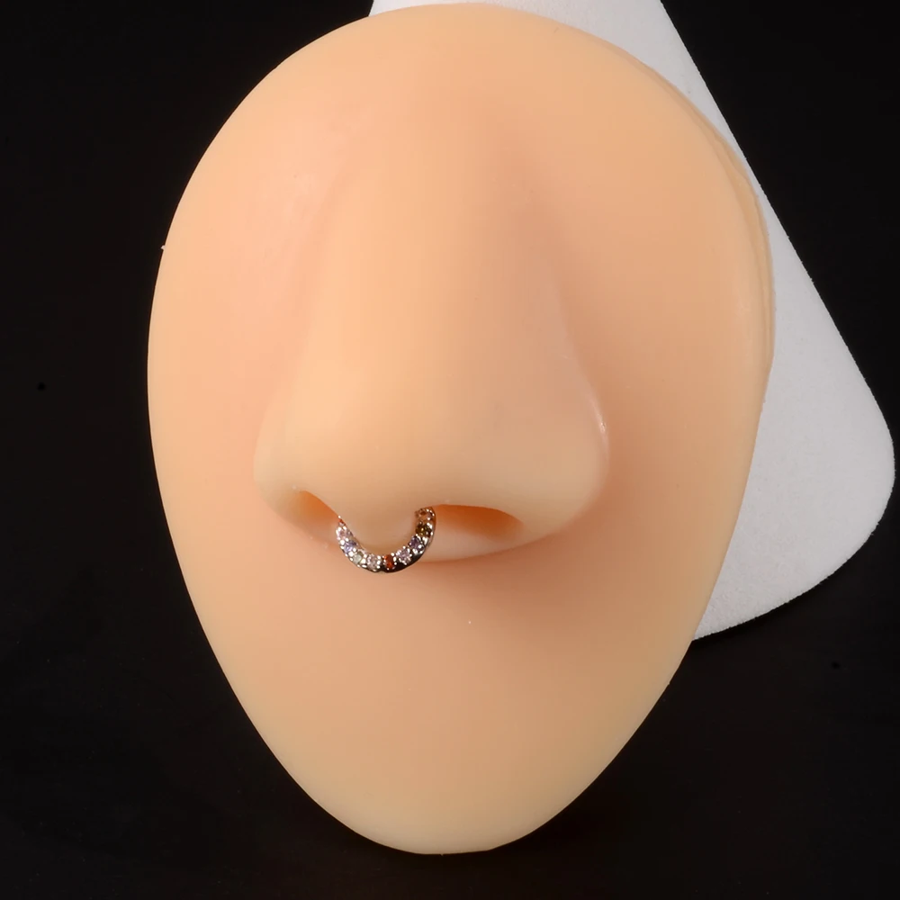 Cz Nose Hoop Earring 1PC 18g Piercing Body Jewelry