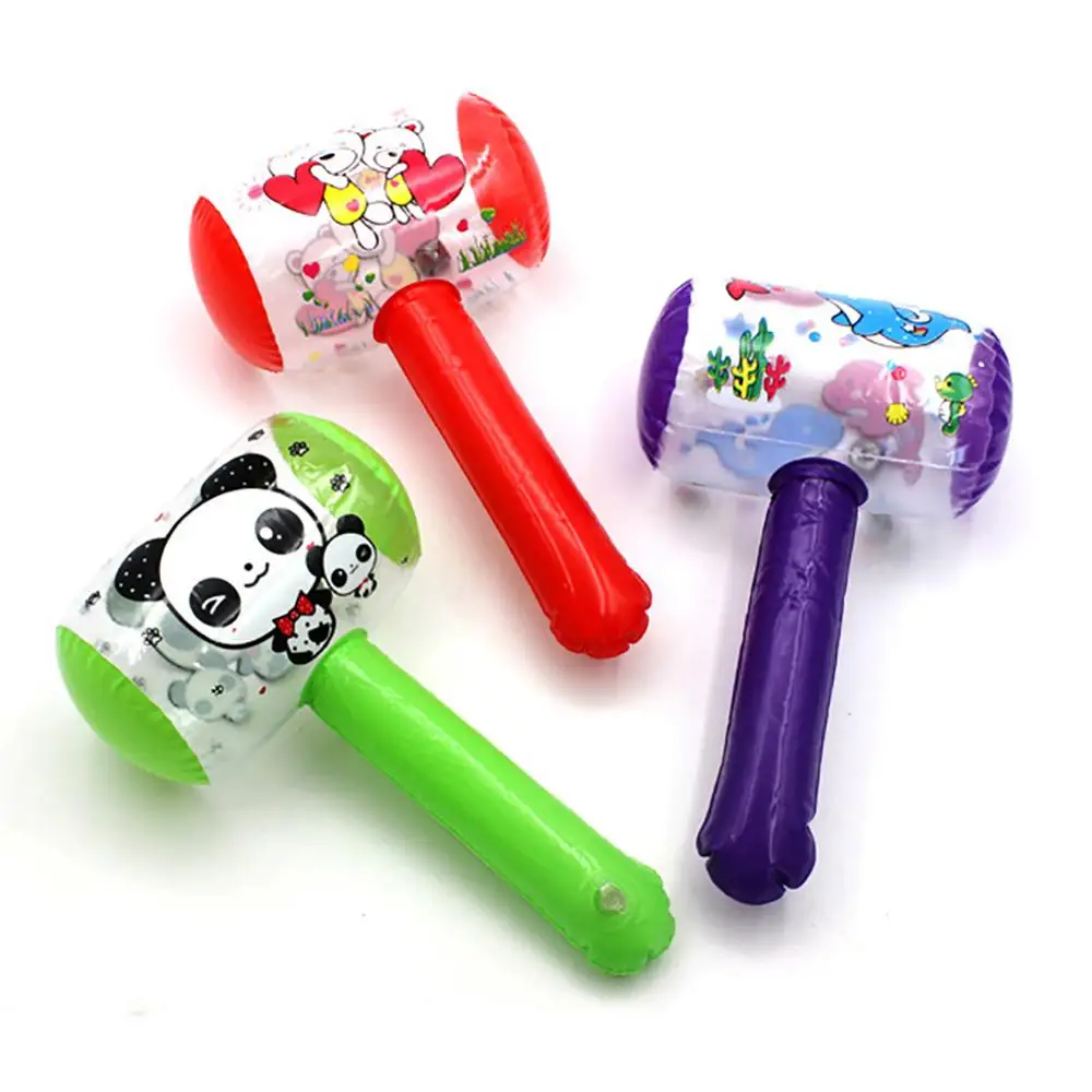 1Pc New Hot Cute Cartoon Inflatable Hammer Air Hammer With Bell Kids children Blow Up Noise 4